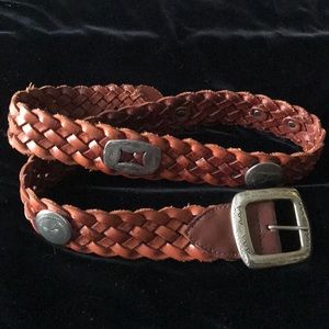 Italian Leather Medallion Belt - 37”